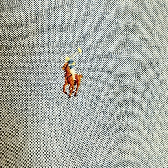 Ralph Lauren Button Down Shirt Men’s size 16.5X36 (L) Blue Yarmouth - Picture 6 of 7